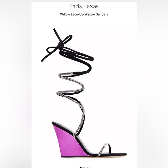 Paris Texas
Willow Lace-Up Wedge Sandals - Picture 3 of 3